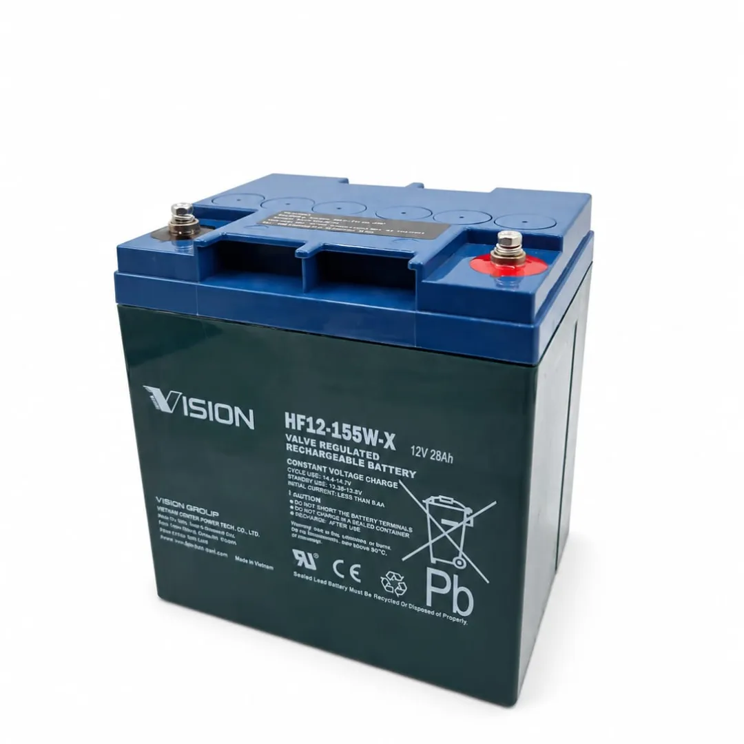 BATERÍA VISION  12V 28AH - ELECTROLITO ABSORBIDO LIBRE MANTENIMIENTO